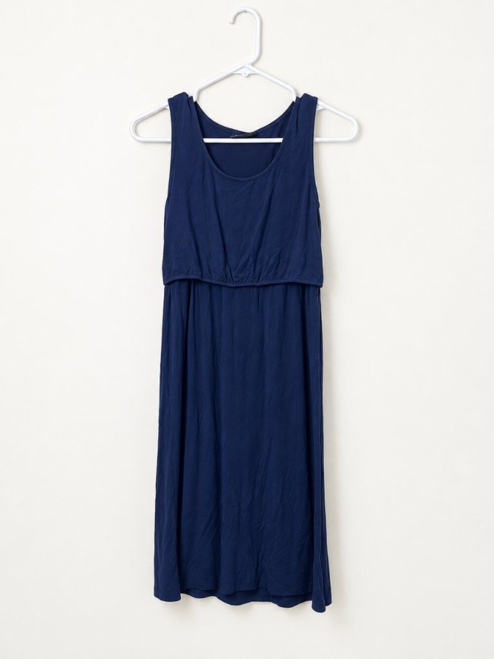 Milk Nursingwear Navy Lift-Up Nursing Midi Dress XS